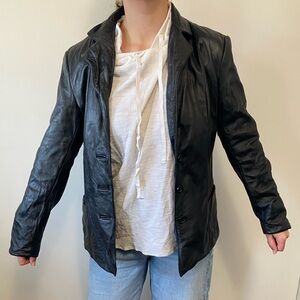 Wilson Black Leather Jacket for Women